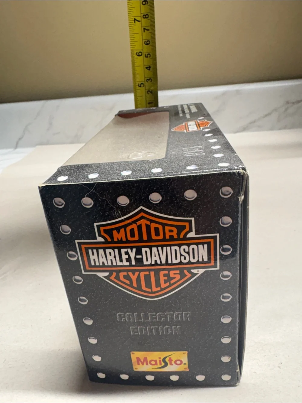 Harley-Davidson Blue Die-Cast Motorcycle Toy - Maisto